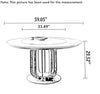 Metallic Finish Marble Dining Table Set