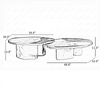 Contemporary Metal Marble Coffee Table