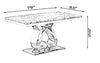 Rectangular Contemporary Design Marble Dining Table