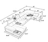 Staggering Modern U-shaped Heated Leather Sectional Sofa / Lixra