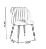 Set Of 4 Nordic Velvet Dining Chairs