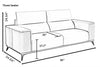 3-Piece Indoor Leather Upholstery Sofa Set / Lixra