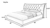Elegant Button Tufted Design Leather Bed / Lixra