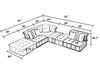 Multicolor L-Shaped Modular Sectional Sofa