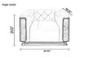 Wooden Polished Tufted Leather Sofa-Set
