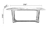 European Style Marble-Top Dining Table Set