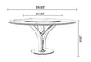 Comfortable Round Marble-Top Dining Table
