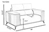 3-Piece Indoor Leather Upholstery Sofa Set / Lixra