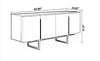 Rich Modern Look Leather Finish Wooden Buffet Table / Lixra