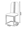 Set-Of-6 Golden Finish Dining Chairs