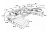 Modern Multi-Functional Luxurious Leather Sectional Sofa / Lixra