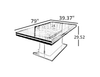 Wooden Base Rectangular Marble Dining Set