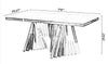 Luxury Rectangular Marble Top Dining Table