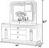Royal LED Leather Bedroom Set With Dresser