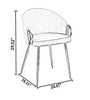 4-Piece Velvet Fabric Upholstered Kitchen Chairs