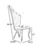 Set Of 4 Glossy Finish Leather Dining Chairs