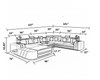 Contemporary Design Leather LED Sectional Sofa / Lixra