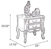 Set Of 2 Wooden European Carved Nightstands