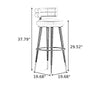 Set Of 3 Exclusive Quality Velvet Finish Bar Stools