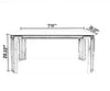 Ultra Rectangular Marble Dining Table Set