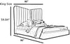 Crown Styled Leather Platform Bed / Lixra