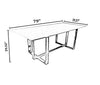 Contemporary White Marble Top Dining Table