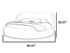 Luxurious Leather LED Modern Round Bed