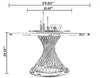 Round Shaped Marble Dining Table Set