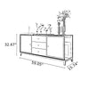 Light Glossy Wooden Modern Buffet Table