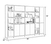 Modern Wooden LED Bookshelf With Doors / Lixra