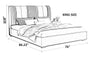 Versatile Modern Touch Luxurious Fabric Bed