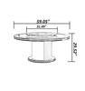 Solid Wood Round Dining Table Set with Lazy Suzan
