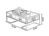 Wooden Rectangular Shiny Coffee Table