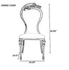 Armless Dining Chair with Leather Upholstery for 4