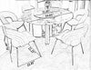 Stylish Round Shaped Dining Table Set