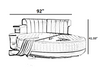 Luxurious Design Leather LED Round Bed