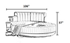 Luxurious Design Leather LED Round Bed