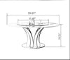 Stylish Round Marble-Top Dining Table