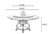 Minimized Round Marble-Top Dining Table Set