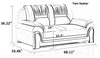 3-Piece Delightful Leather Sofa Set