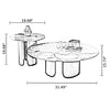 Modern Marble Coffee Table With Side Table