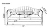 Matte Finish 3-Pcs Leather Sofa Set