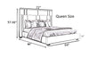 Contemporary Style Gold Plated Leather Bed / Lixra