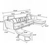 Ultra Modern Leather Sectional Sofa Set