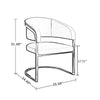 Set Of 6 Golden Finish Leather Dining Chairs