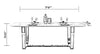 Steel Finish Marble Dining Table-Set