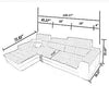 Ultimate Ultramodern Indoor Style Leather Sectional Sofa Set