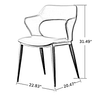 4 Pieces Minimalist Leather Dining Chair
