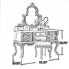 Hand Crafted European Wooden Dressing Table