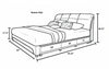 Rectangular Modern Leather Bed